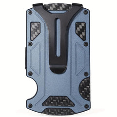 Carbon Fiber RFID Blocking Wallet Money Clip For Men