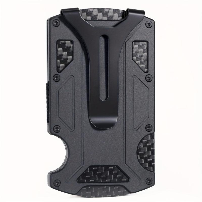 Carbon Fiber RFID Blocking Wallet Money Clip For Men