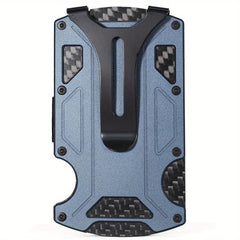 Carbon Fiber RFID Blocking Wallet Money Clip For Men