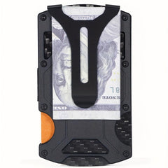 Carbon Fiber RFID Blocking Wallet Money Clip For Men
