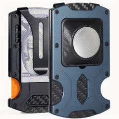 Carbon Fiber RFID Blocking Wallet Money Clip For Men
