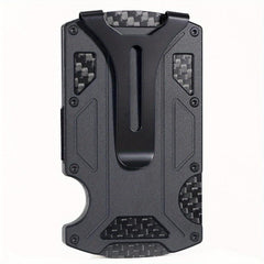 Carbon Fiber RFID Blocking Wallet Money Clip For Men