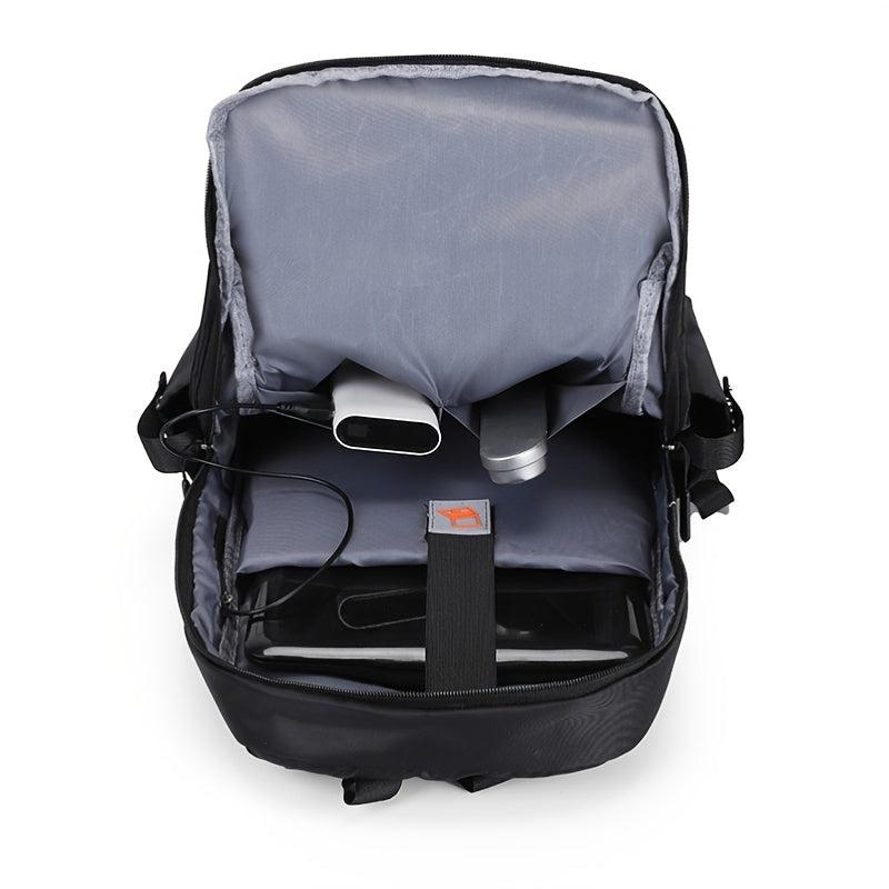 Men's Waterproof Printing School Bag USB Anti theft Travel Computer Bag