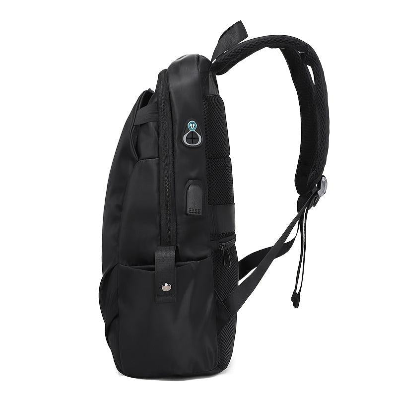 Men's Waterproof Printing School Bag USB Anti theft Travel Computer Bag