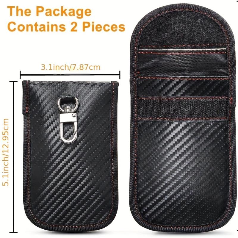 2pcs Faraday Case RFID Blocking Key Bag Large Size