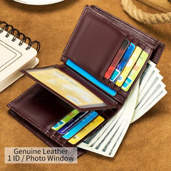 RFID Blocking Large Capacity Bifold Wallet for Men