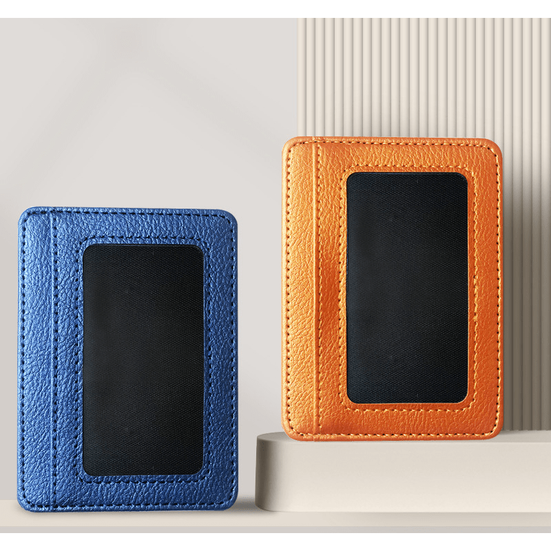 Leather Card Holder Slim Front Pocket Wallet ID Credit Card Holder