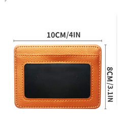 Leather Card Holder Slim Front Pocket Wallet ID Credit Card Holder