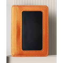 Leather Card Holder Slim Front Pocket Wallet ID Credit Card Holder