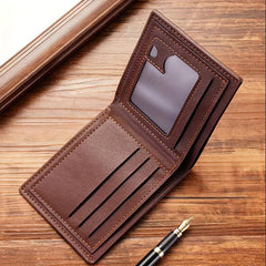 Men's Soft PU Leather Short Wallet with Card Slots