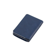 RFID Blocking Aluminum Pop Up Wallet with Leather Pocket