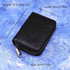 Men's Zipper Card Holder Wallet 18 Slots