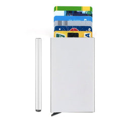 RFID Blocking Card Holder Aluminum Alloy Automatic Pop up