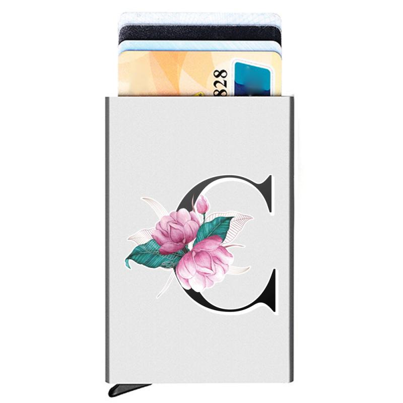 RFID Blocking Card Holder Aluminum Alloy Automatic Pop up
