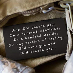 Romantic Lettering Aluminum Alloy Card - Choose Your Color