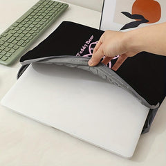 Pink Bear Laptop Bag Soft Cover Zipper Closure