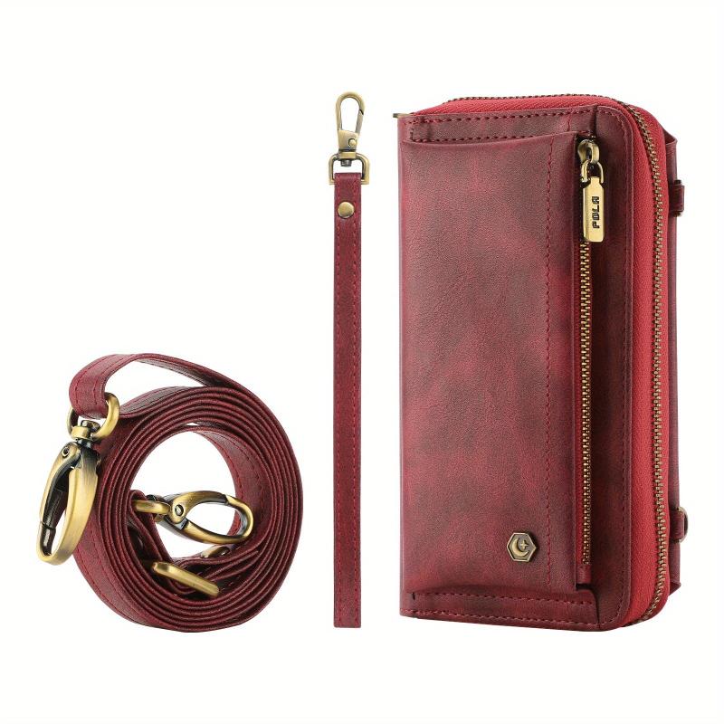 PU Leather Zipper Handbag Large Capacity Business Clutch Bag