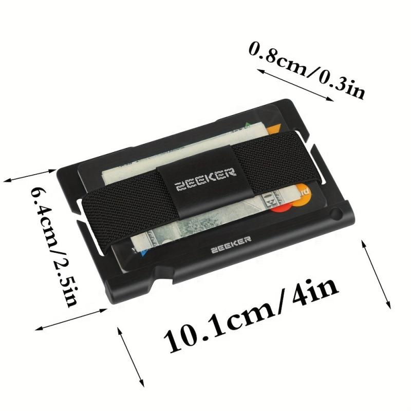 Minimalist Wallet Aluminum RFID Blocking Money Clip
