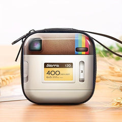Creative Tinplate Camera Coin Purse Vintage Zipper Mini Storage Pouch