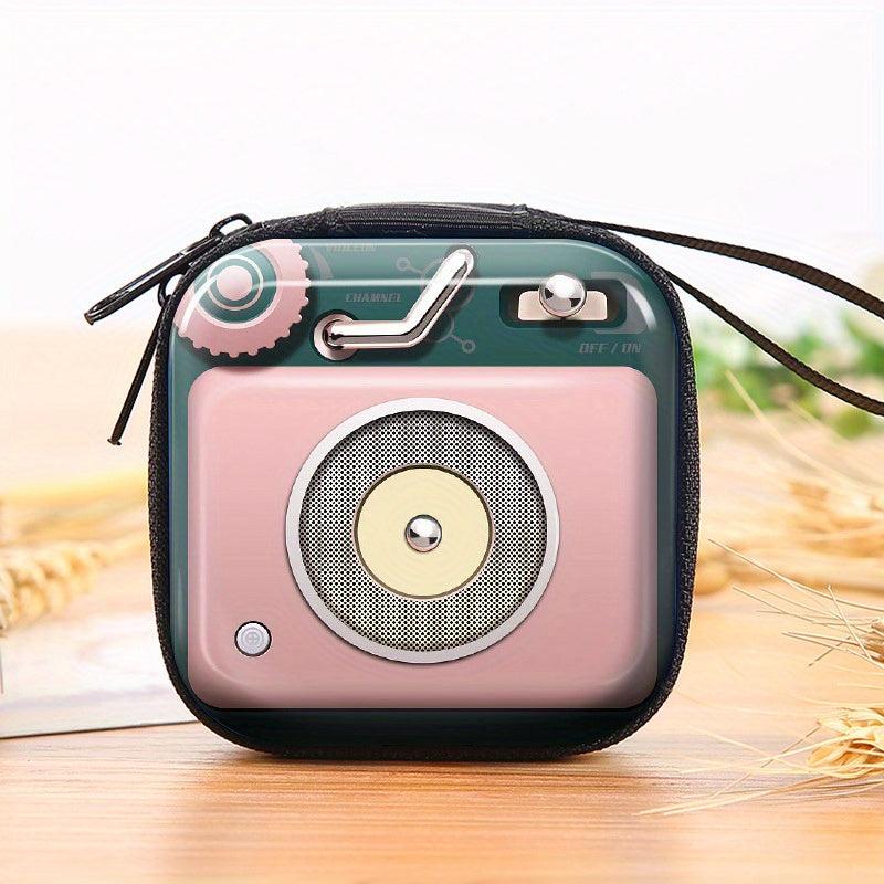 Creative Tinplate Camera Coin Purse Vintage Zipper Mini Storage Pouch