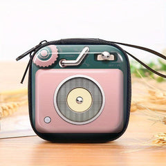 Creative Tinplate Camera Coin Purse Vintage Zipper Mini Storage Pouch
