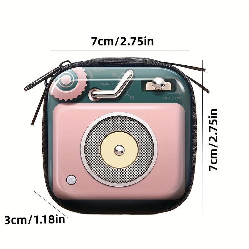 Creative Tinplate Camera Coin Purse Vintage Zipper Mini Storage Pouch