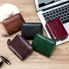 RFID Blocking Zipper Wallet for Men
