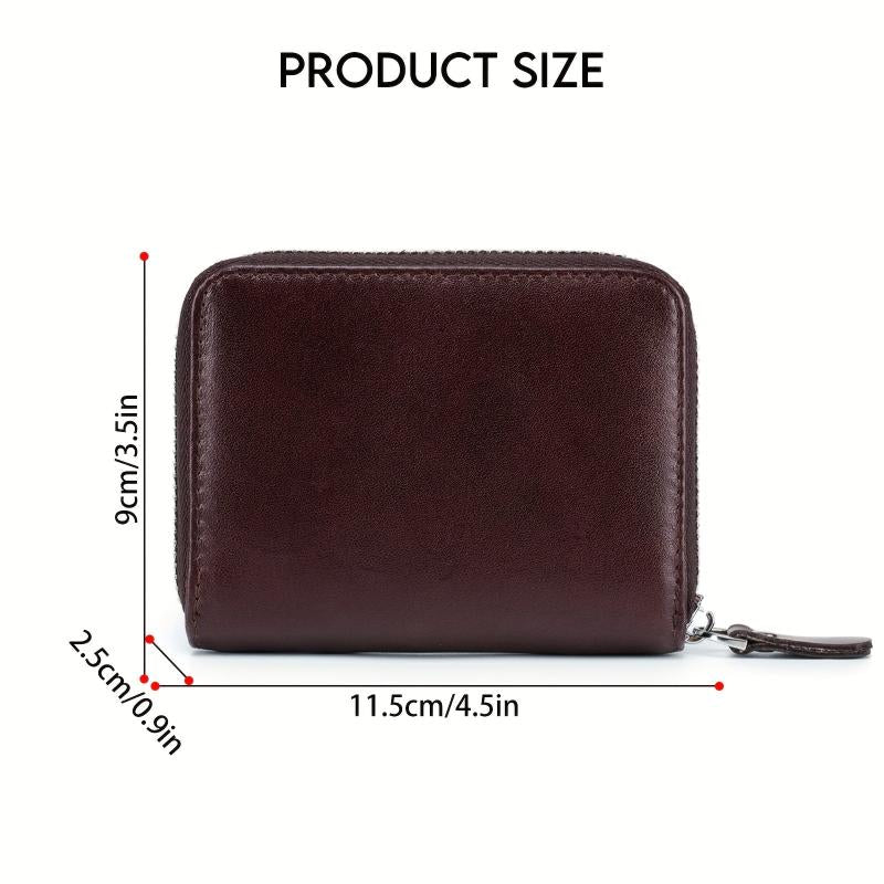 RFID Blocking Zipper Wallet for Men