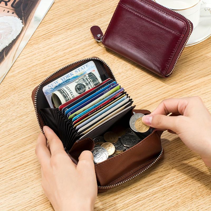 RFID Blocking Zipper Wallet for Men