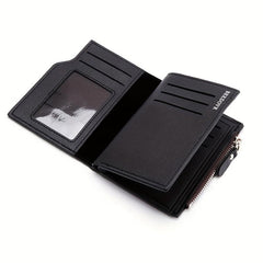Men's Business Zipper Short & Long Wallet Set