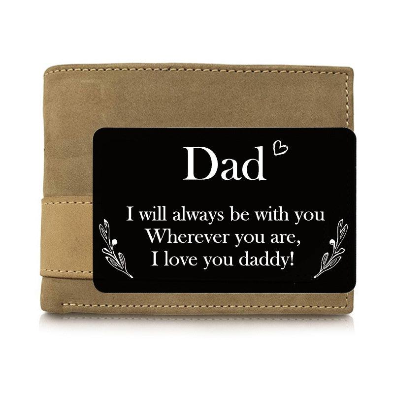 Metal Wallet Clip Souvenir Card To Dad Birthday Gift For Father