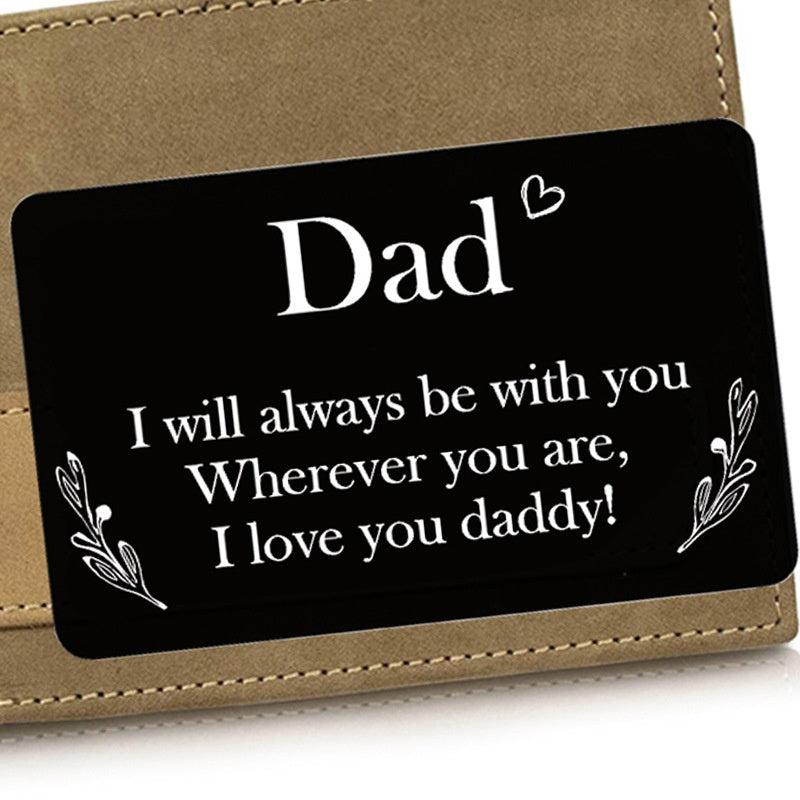 Metal Wallet Clip Souvenir Card To Dad Birthday Gift For Father