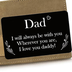 Metal Wallet Clip Souvenir Card To Dad Birthday Gift For Father
