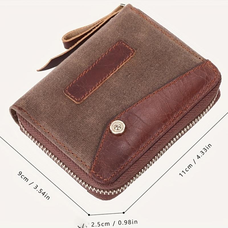 Men's Leather Credit Card Holder with 12 Card Slots