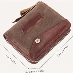 Men's Leather Credit Card Holder with 12 Card Slots