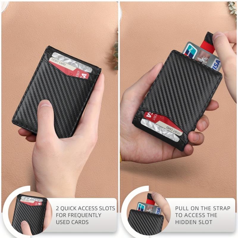 Slim Wallet RFID Blocking Money Clip for Men Gift