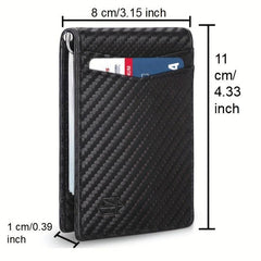 Slim Wallet RFID Blocking Money Clip for Men Gift