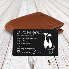 Love You Metal Wallet Card LOVE Note Anniversary Gift