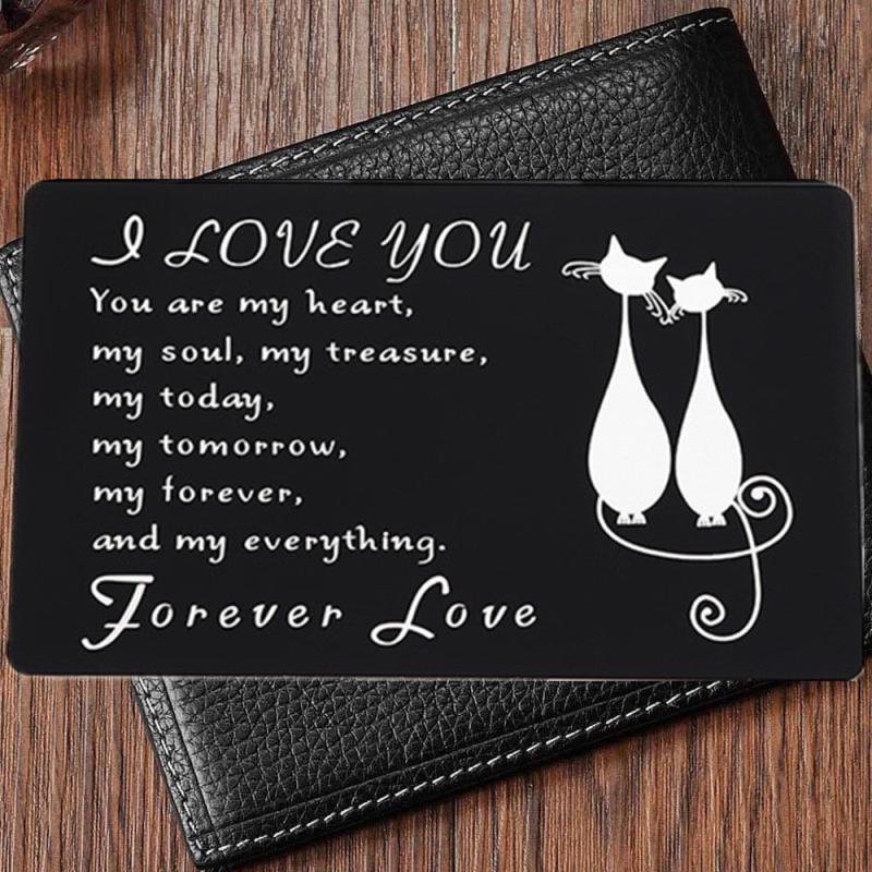 Love You Metal Wallet Card LOVE Note Anniversary Gift