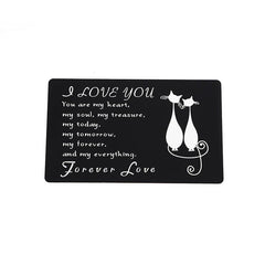 Love You Metal Wallet Card LOVE Note Anniversary Gift