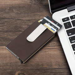 RFID Blocking Slim Wallet Aluminum Alloy Money Clip