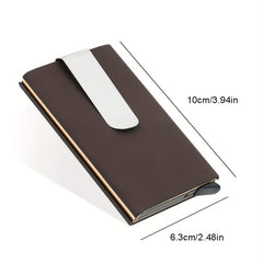 RFID Blocking Slim Wallet Aluminum Alloy Money Clip