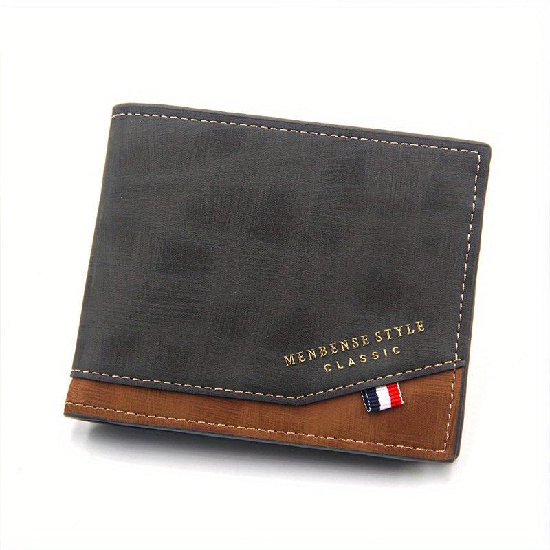 Men's Leather Short Wallet Money Clip Card Holder Purse Coin Purse Gift