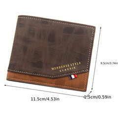 Men's Leather Short Wallet Money Clip Card Holder Purse Coin Purse Gift