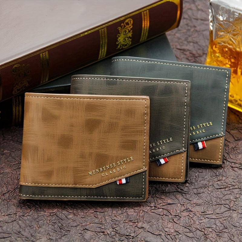 Men's Leather Short Wallet Money Clip Card Holder Purse Coin Purse Gift