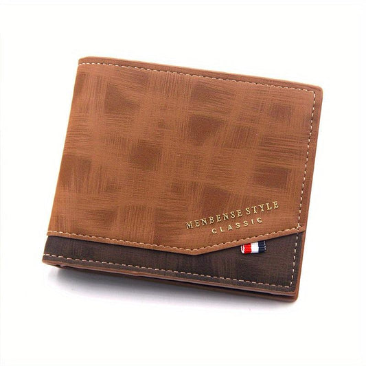 Men's Leather Short Wallet Money Clip Card Holder Purse Coin Purse Gift