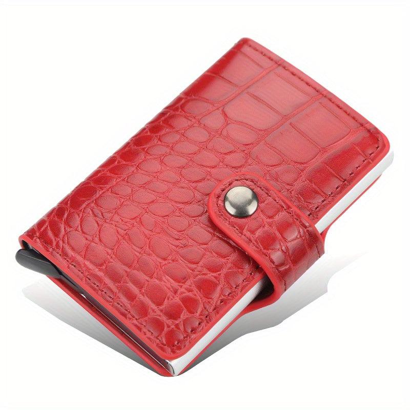 Men's Portable Crocodile Pattern RFID Blocking Card Holder