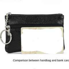 Mini Zipper Key Bag Coin Purse PU Leather