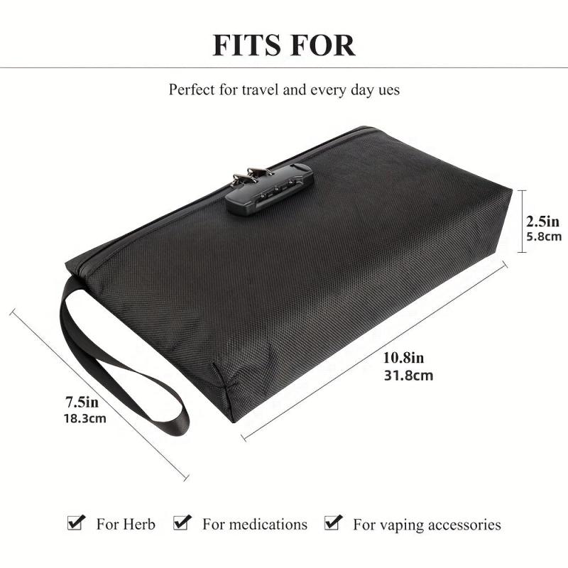 Odor Proof Smell Proof Bags with Combination Lock - Stash Storage Container