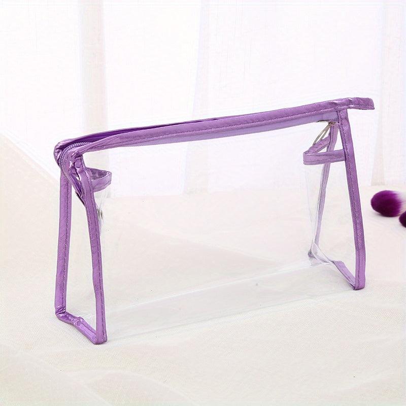Clear Waterproof Cosmetic Bag PVC Makeup Storage Organizer Lightweight Portable